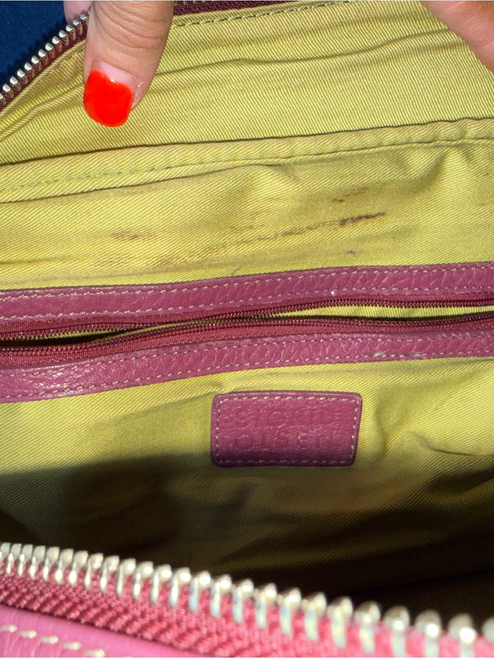 Sigrid Olsen Mauve Pink Pebbled Leather Shoulder Bag - Picture 9 of 10